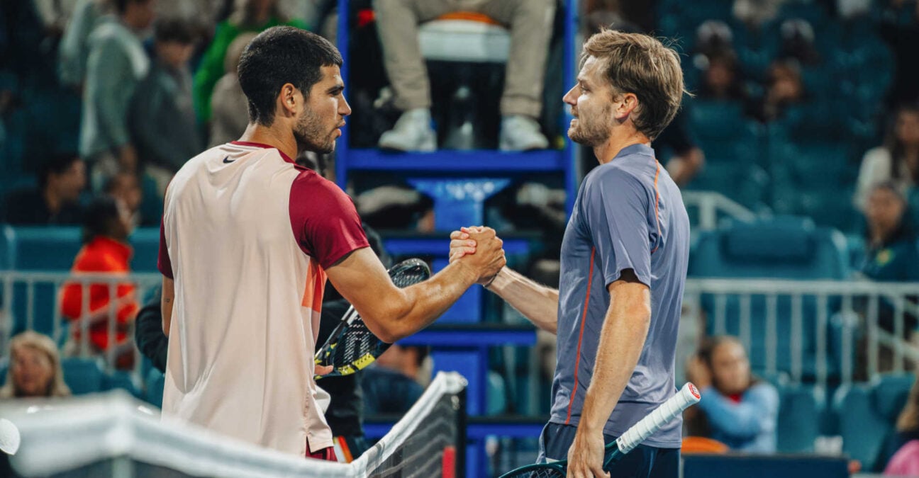Carlos Alcaraz and David Goffin, Miami 2025