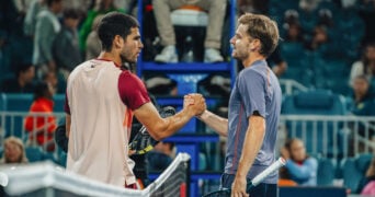 Carlos Alcaraz and David Goffin, Miami 2025