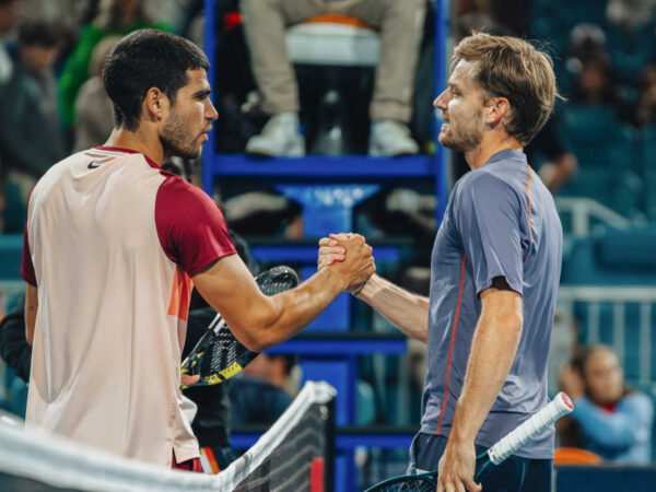 Carlos Alcaraz and David Goffin, Miami 2025