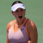 August 2, 2024: Caroline Dolehide (USA) celebrates her victory during the 2024 Mubadala Citi DC Open tennis tournament being played at Rock Creek Park Tennis Center in Washington, D.C.