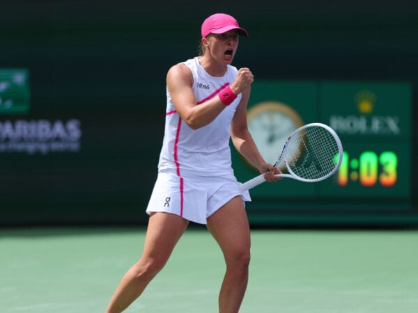 Iga Swiatek (Pol) defeated Maria Sakkari (Gre) for the championships at Indian Wells