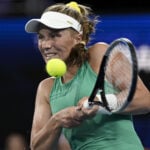 30th December 2022; Ken Rosewall Arena, Sydney, NSW, Australia: United Cup Tennis, Day 2, Australia versus Great Britain; Maddison Inglis of Australia hits a backhand to Harriet Dart of Great Britain