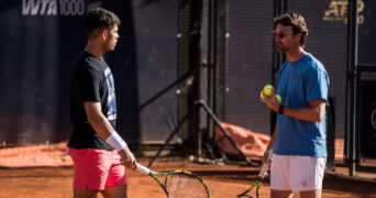 Carlos Alcaraz and Juan Carlos Ferrero, Rome 2025