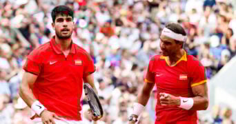 Carlos Alcaraz and Rafael Nadal, 2024