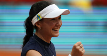Eva Lys, Germany, during Madrid Open Tennis 2025 match. April 25, 2025.(ALTERPHOTOS/Acero)