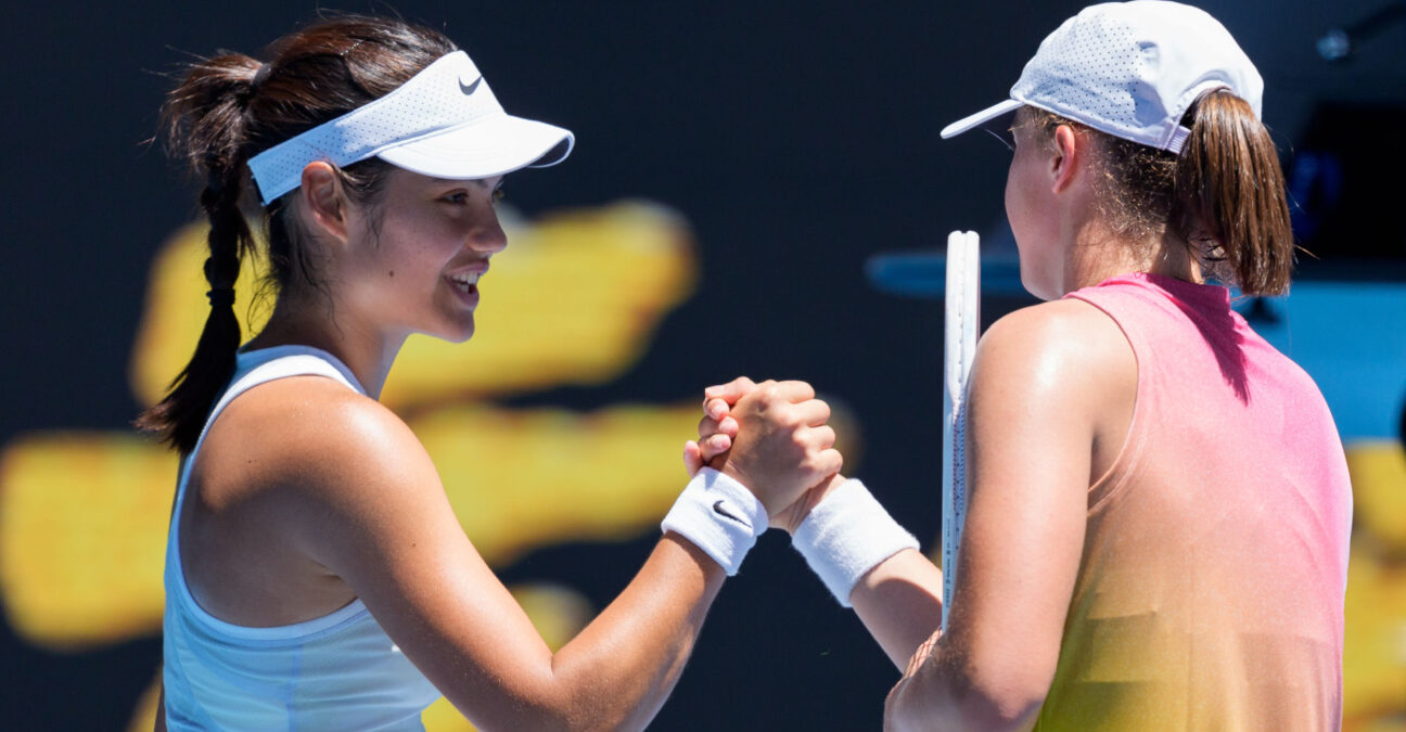 Iga Swiatek and Emma Raducanu, Australian Open 2025