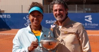 Naomi Osaka and Patrick Mouratoglou, Saint Malo 2025