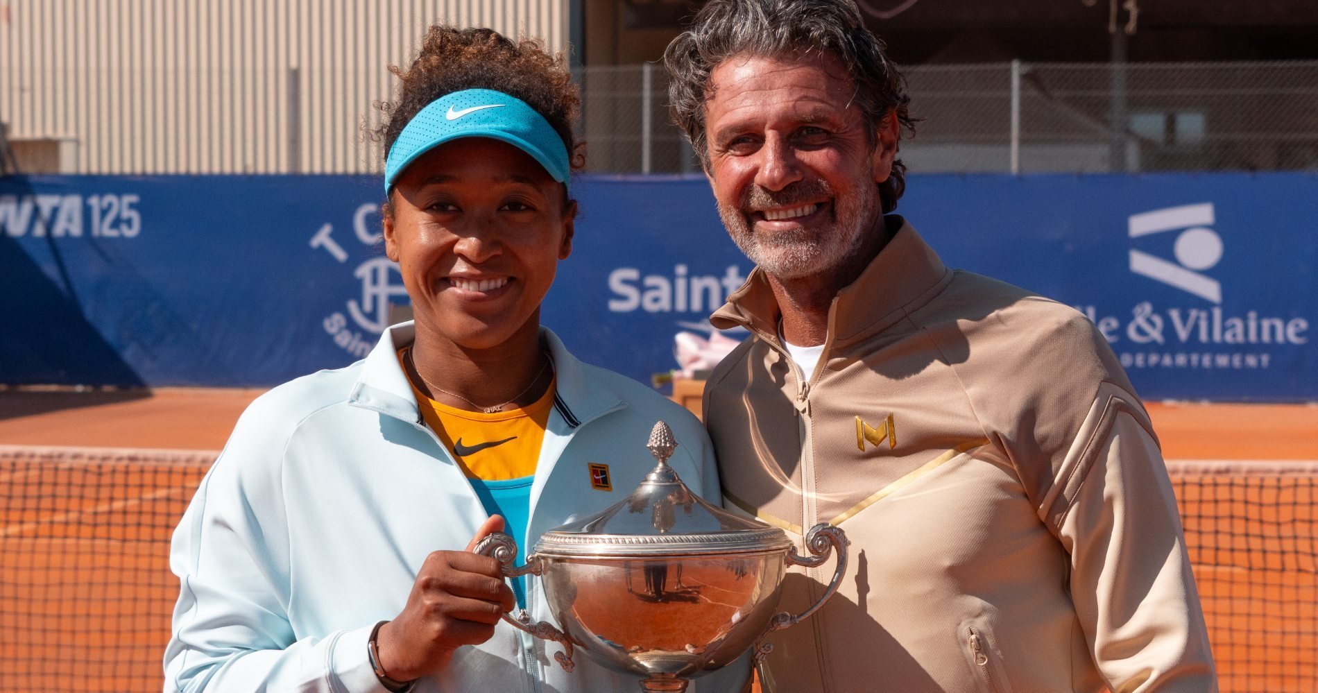 Naomi Osaka and Patrick Mouratoglou, Saint Malo 2025