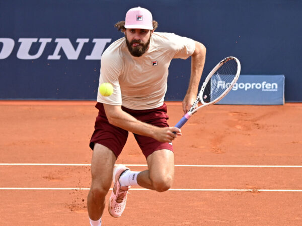 April 15, 2025, Barcelona, Spain: Reilly Opelka during of the Barcelona Open Banc Sabadell at Real Club De Tenis Barcelona, Spain