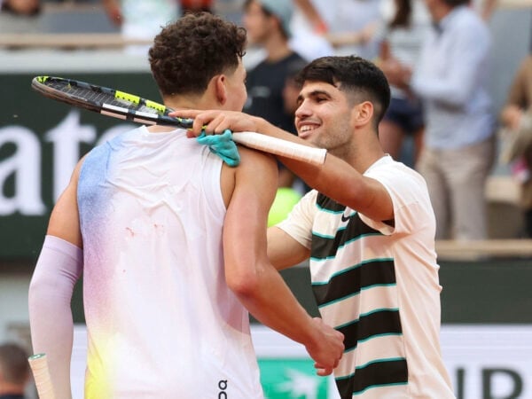 Ben Shelton and Carlos Alcaraz, Roland-Garros 2025