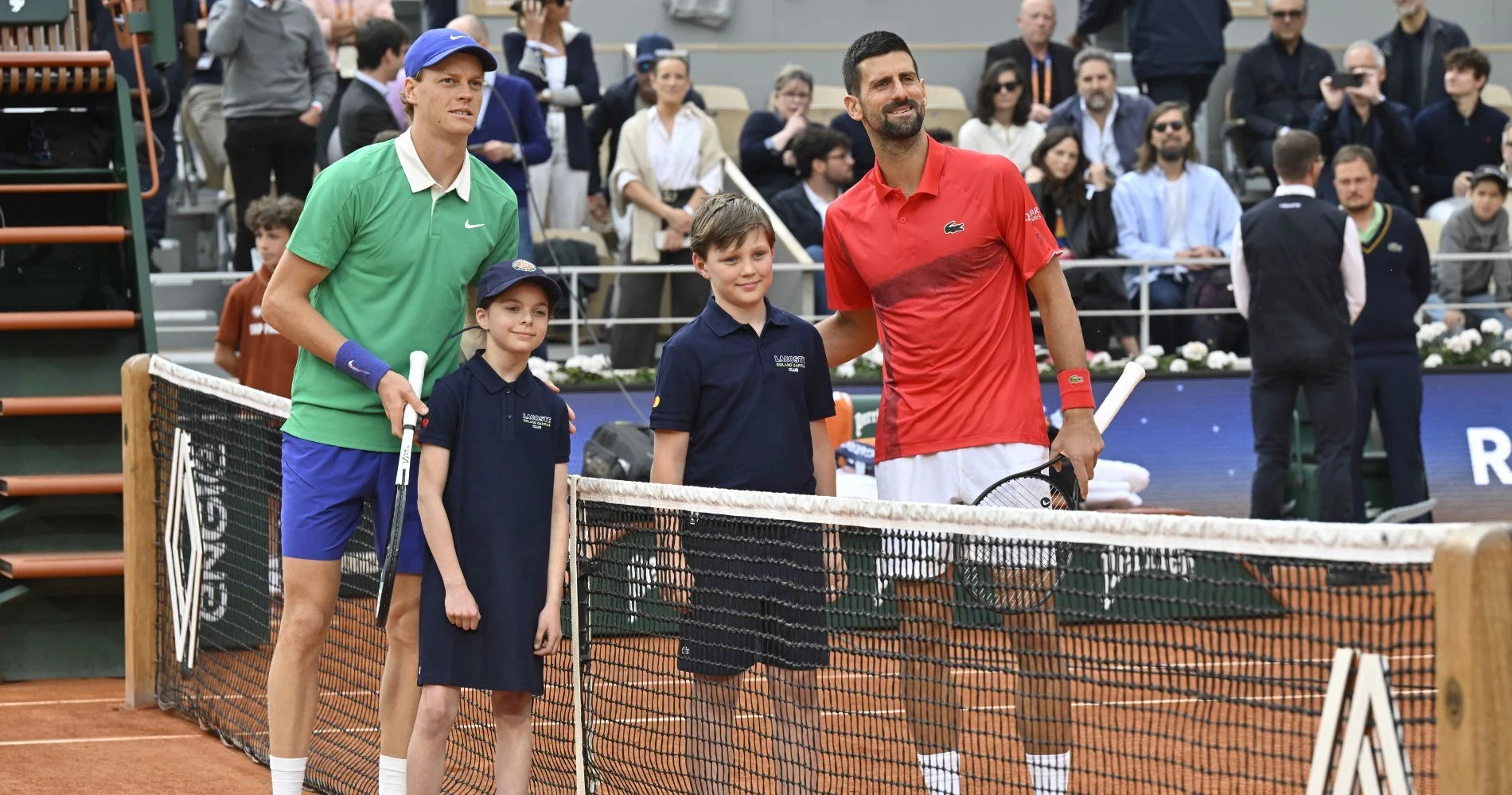 Novak Djokovic and Jannik Sinner, Roland-Garros, 2025