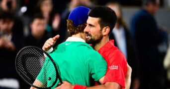 Jannik Sinner and Novak Djokovic, Roland-Garros 2025