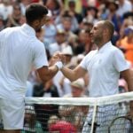 Novak Djokovic and Dan Evans