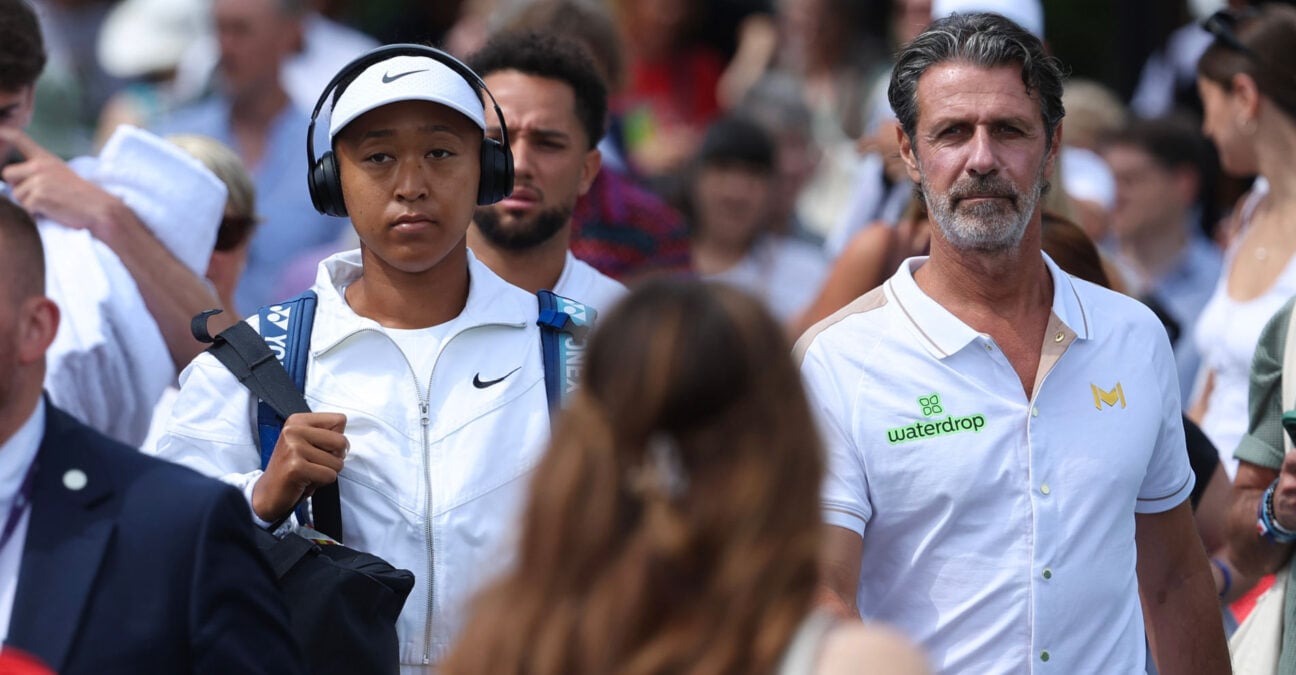 Naomi Osaka and Patrick Mouratoglou, Wimbledon 2025