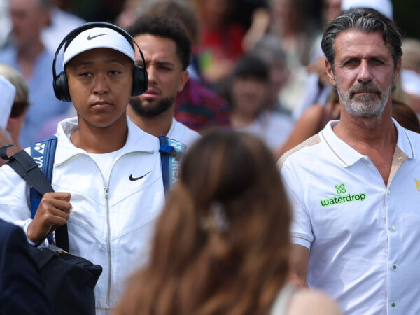 Naomi Osaka and Patrick Mouratoglou, Wimbledon 2025