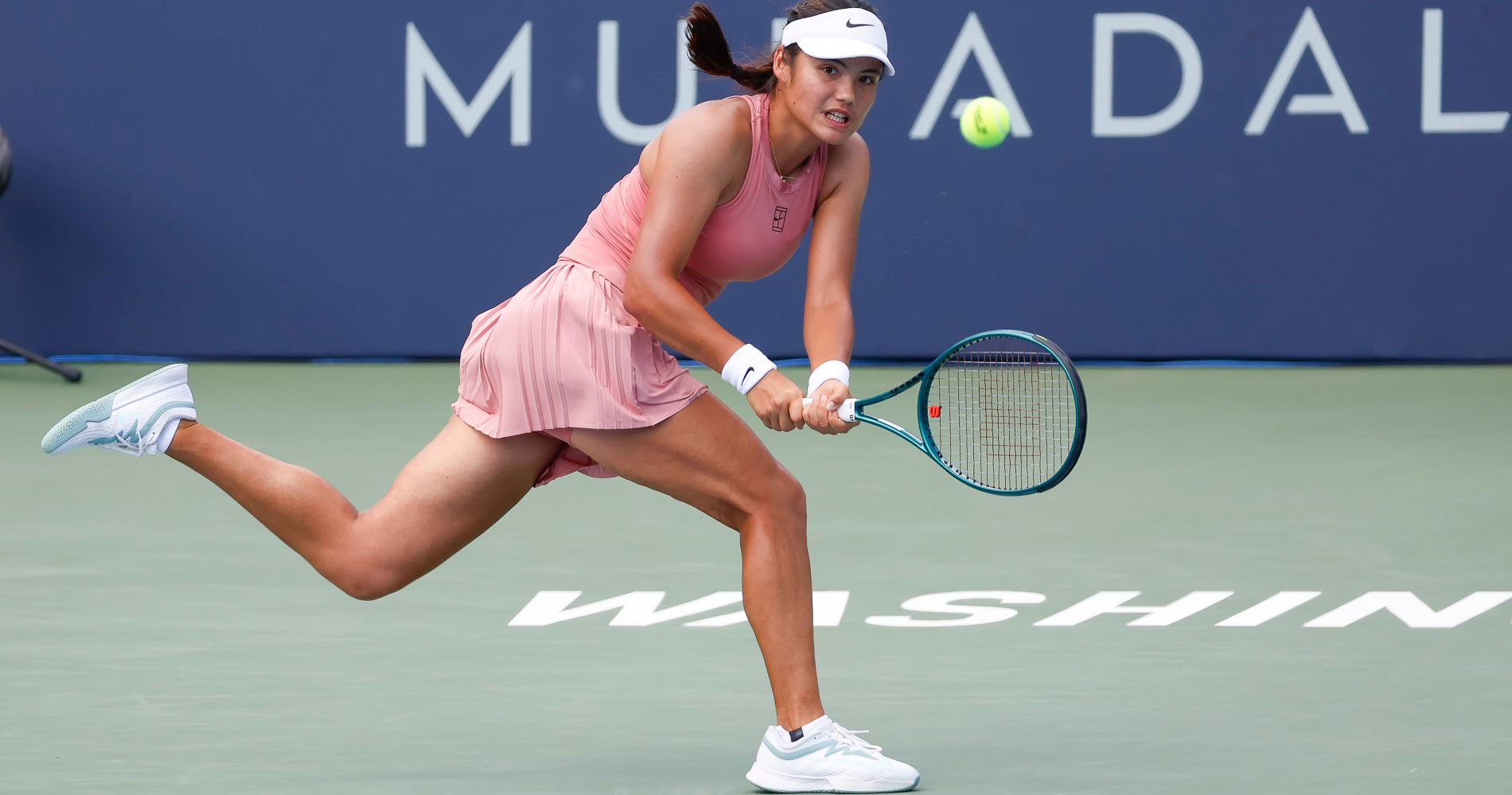 Emma Raducanu in action