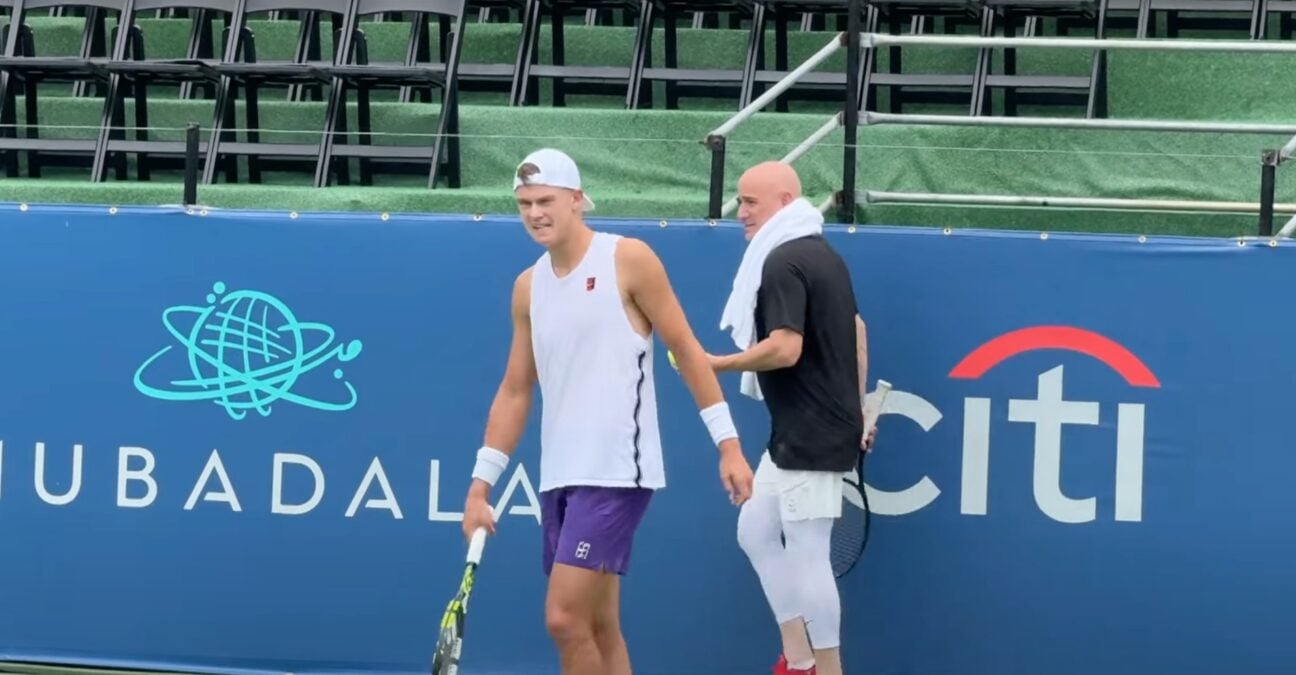 Holger Rune and Andre Agassi, Washington 2025