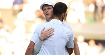 Jannik Sinner and Novak Djokovic, Wimbledon, 2025
