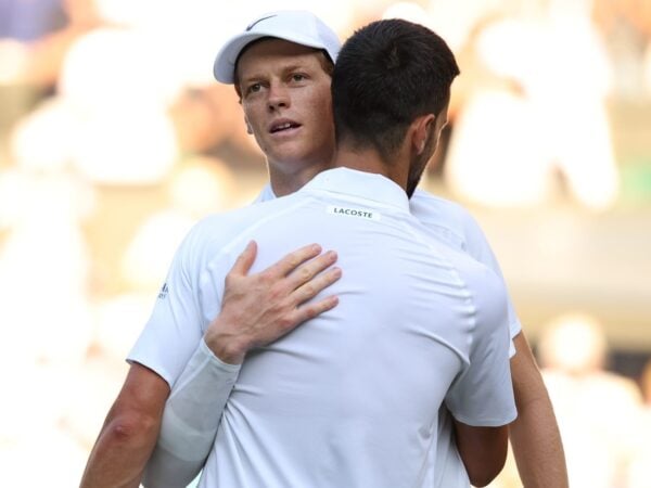 Jannik Sinner and Novak Djokovic, Wimbledon, 2025