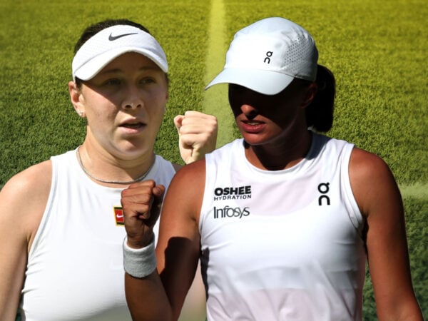 Amanda Anisimova and Iga Swiatek, Wimbledon 2025
