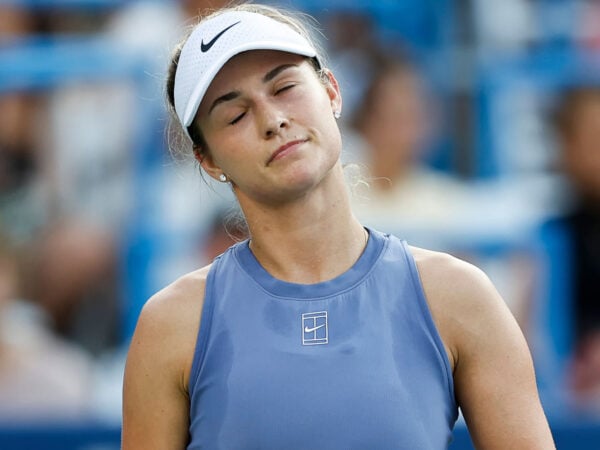 July 26, 2025: Anna Kalinskaya in her semifinal match against Emma Raducanu during the 2025 Mubadala Citi DC Open tennis tournament being played at Rock Creek Park Tennis Center in Washington, D.C.