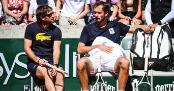 Gilles Cervara and Daniil Medvedev, Roland-Garros 2023