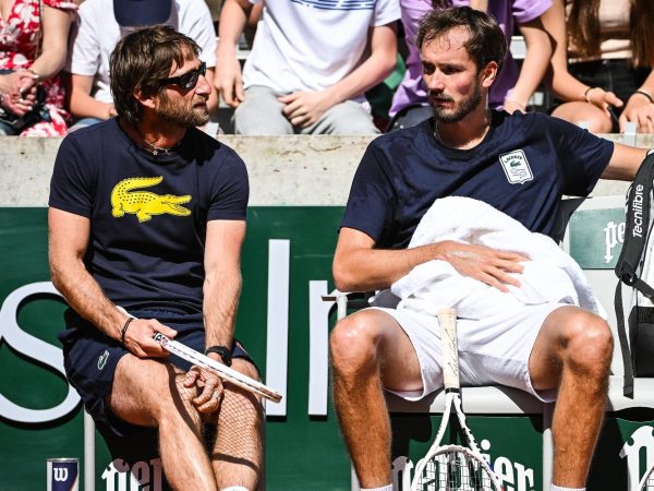 Gilles Cervara and Daniil Medvedev, Roland-Garros 2023