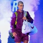 August 25, 2025, Flushing Meadows, New York, USA: Carlos Alcaraz is introduced for his match against Reilly Opelka on Day 2 of the 2025 US Open at USTA Billie Jean King National Tennis Center on Monday August 25, 2025 in the Flushing neighborhood of the Queens borough of New York City.