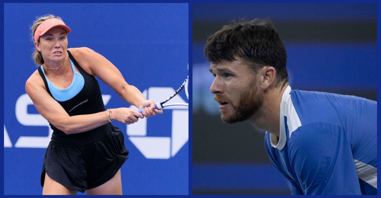 Danielle Collins and Christian Harrison