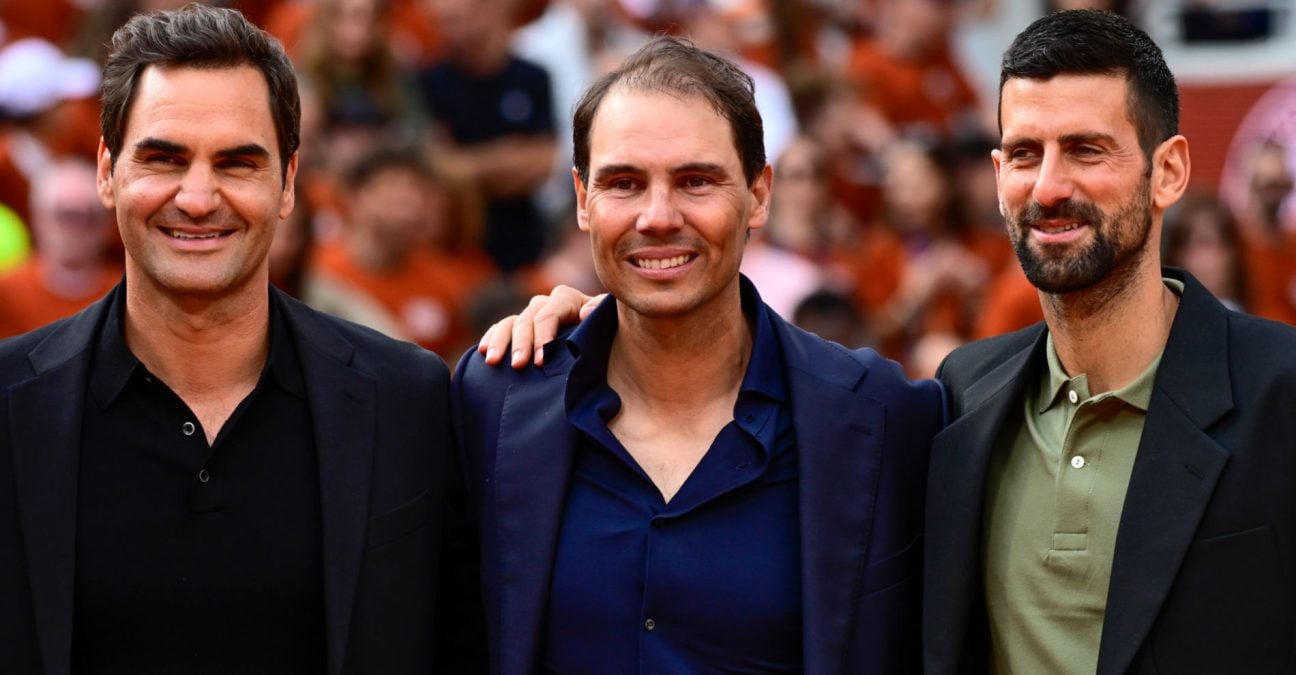 Roger Federer, Rafael Nadal and Novak Djokovic, 2025 French Open