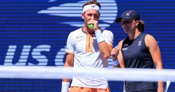 Iga Swiatek and Casper Ruud, US Open 2025