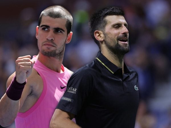 Carlos Alcaraz and Novak Djokovic, US Open 2025