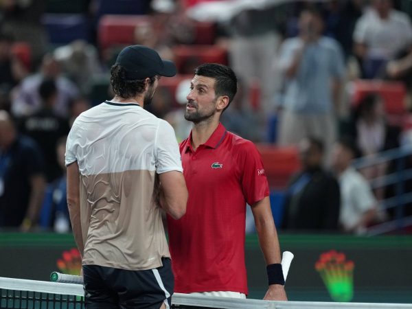 Valentin Vacherot and Novak Djokovic, Shanghai 2025