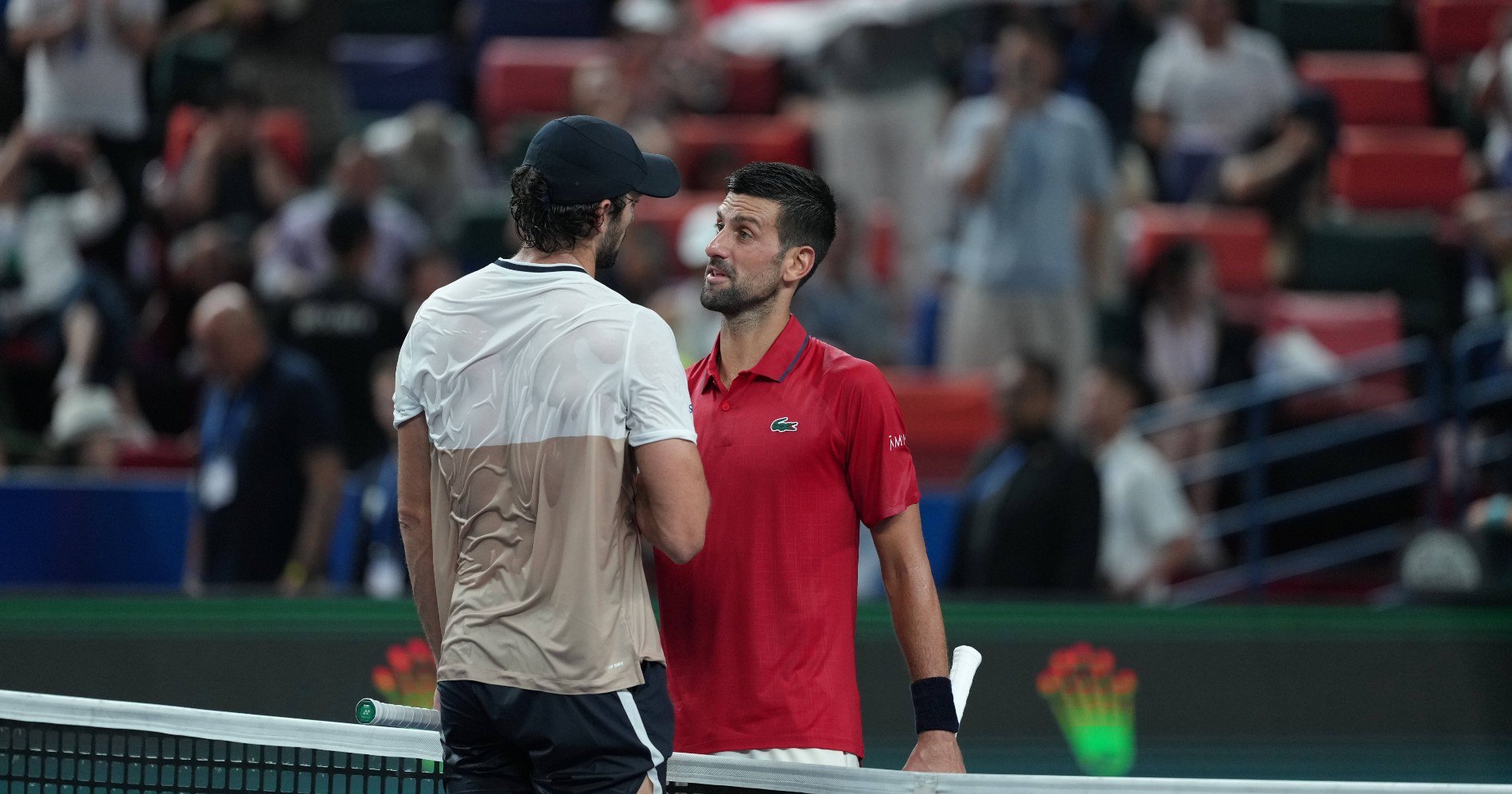 Valentin Vacherot and Novak Djokovic, Shanghai 2025