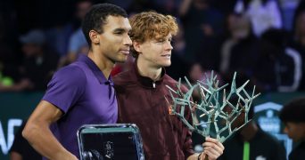 Felix Auger-Aliassime et Jannik Sinner , Rolex Paris Masters 2025