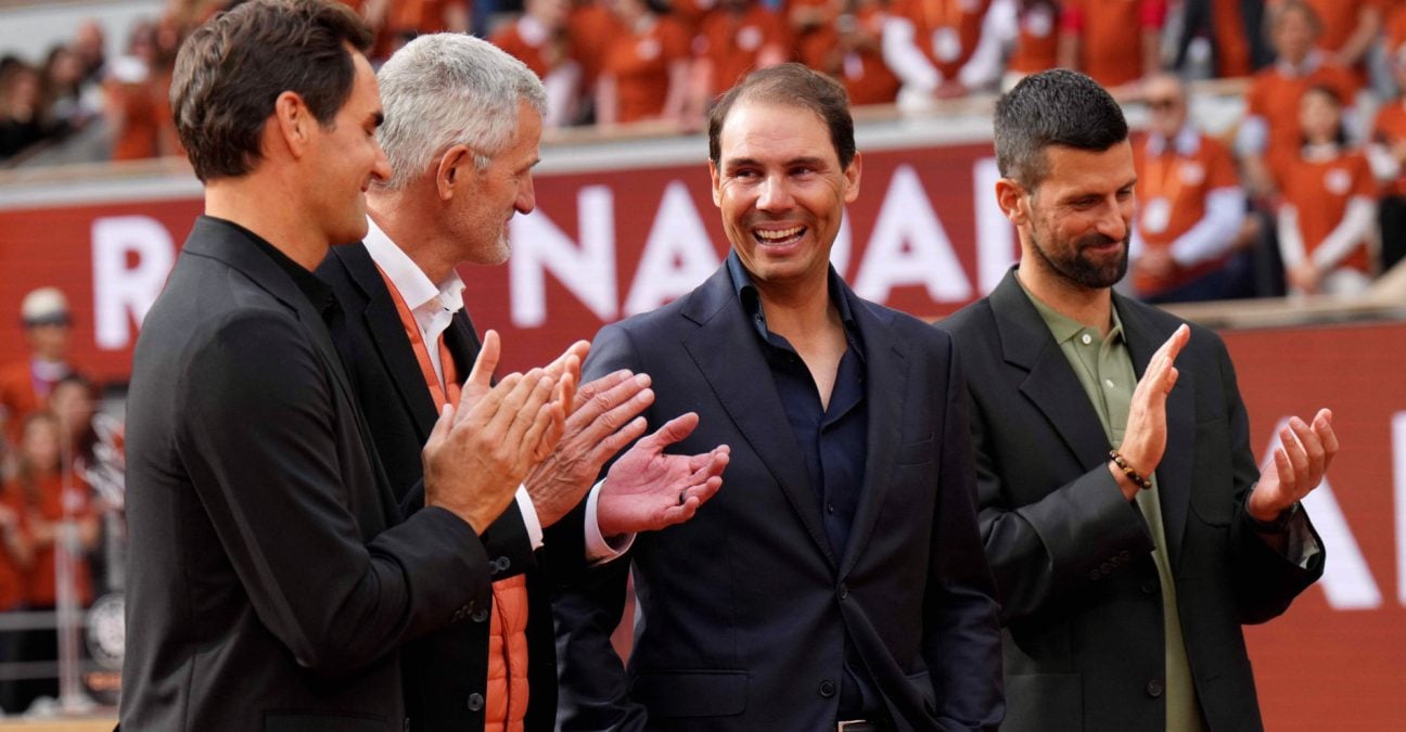 Roger Federer, Rafael Nadal and Novak Djokovic, 2025