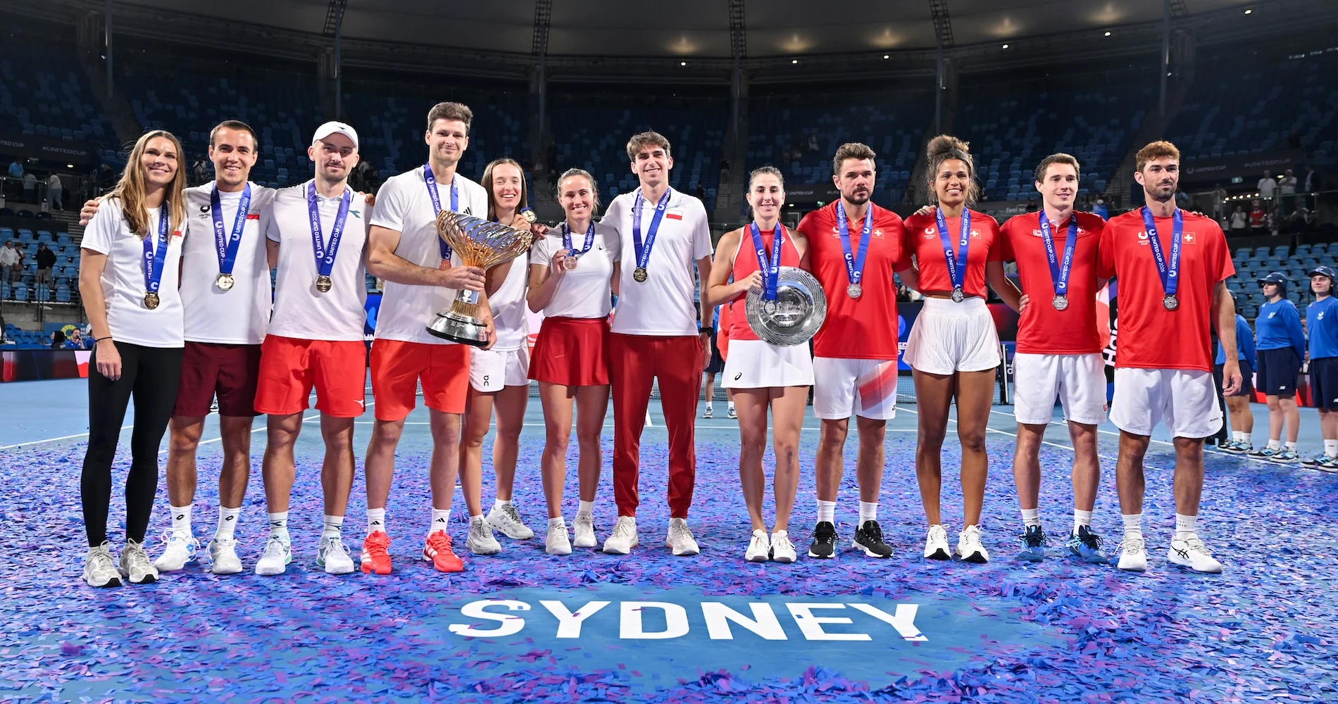 Team Poland and team Switzerland, United Cup final 2026