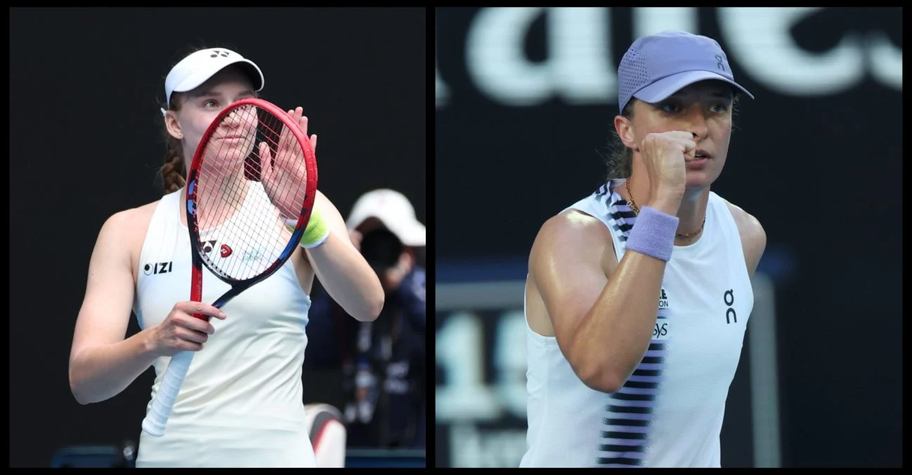 Elena Rybakina and Iga Swiatek, Australian Open 2026