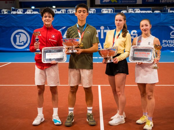 Richard Mitchell (Switzerland), Lyoma Hotelier (Japan), Aleksandra Karabanova and Elizaveta Anikina (1st seed, Estonia), Petits As 2026 | © Jeronimo Acero / Tennis Majors