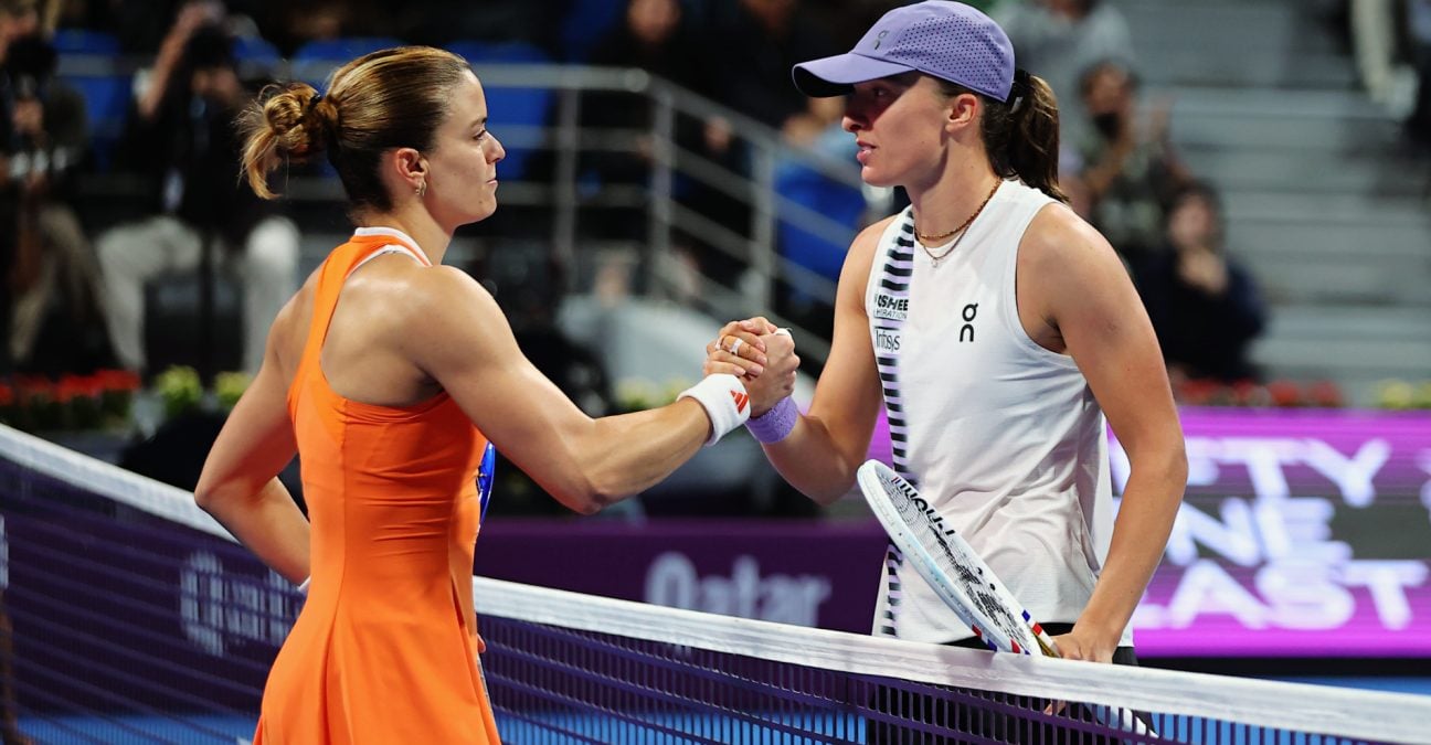 Maria Sakkari and Iga Swiatek, Doha 2026