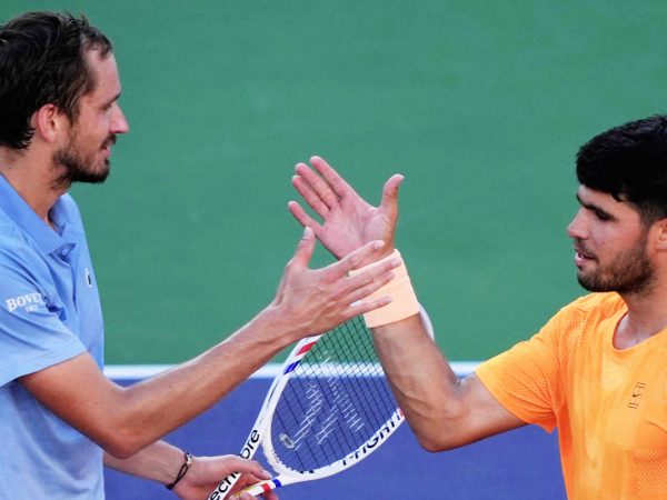 Daniil Medvedev and Carlos Alcaraz, Indian Wells 2026