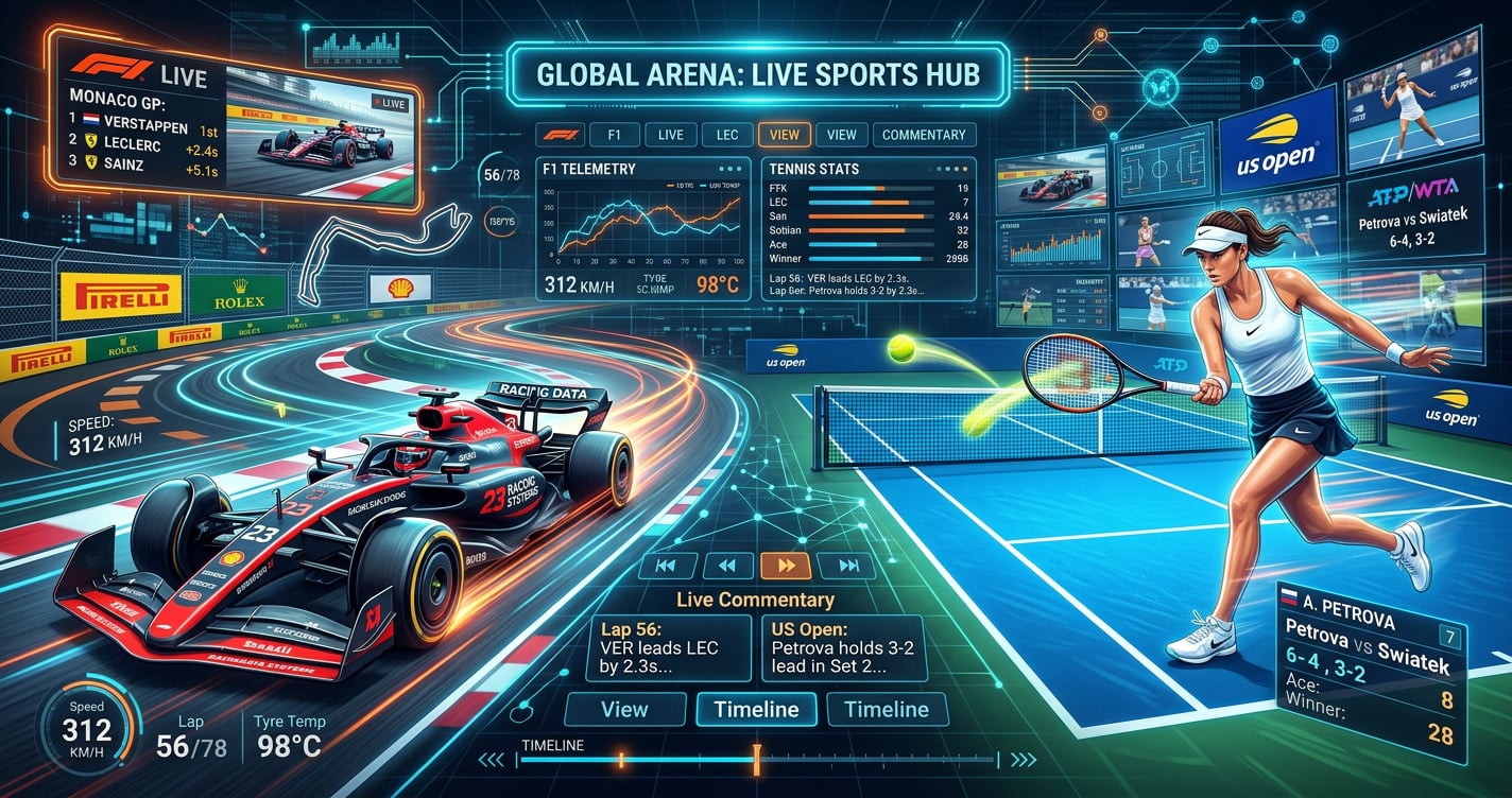 Formula 1 and tennis platforms