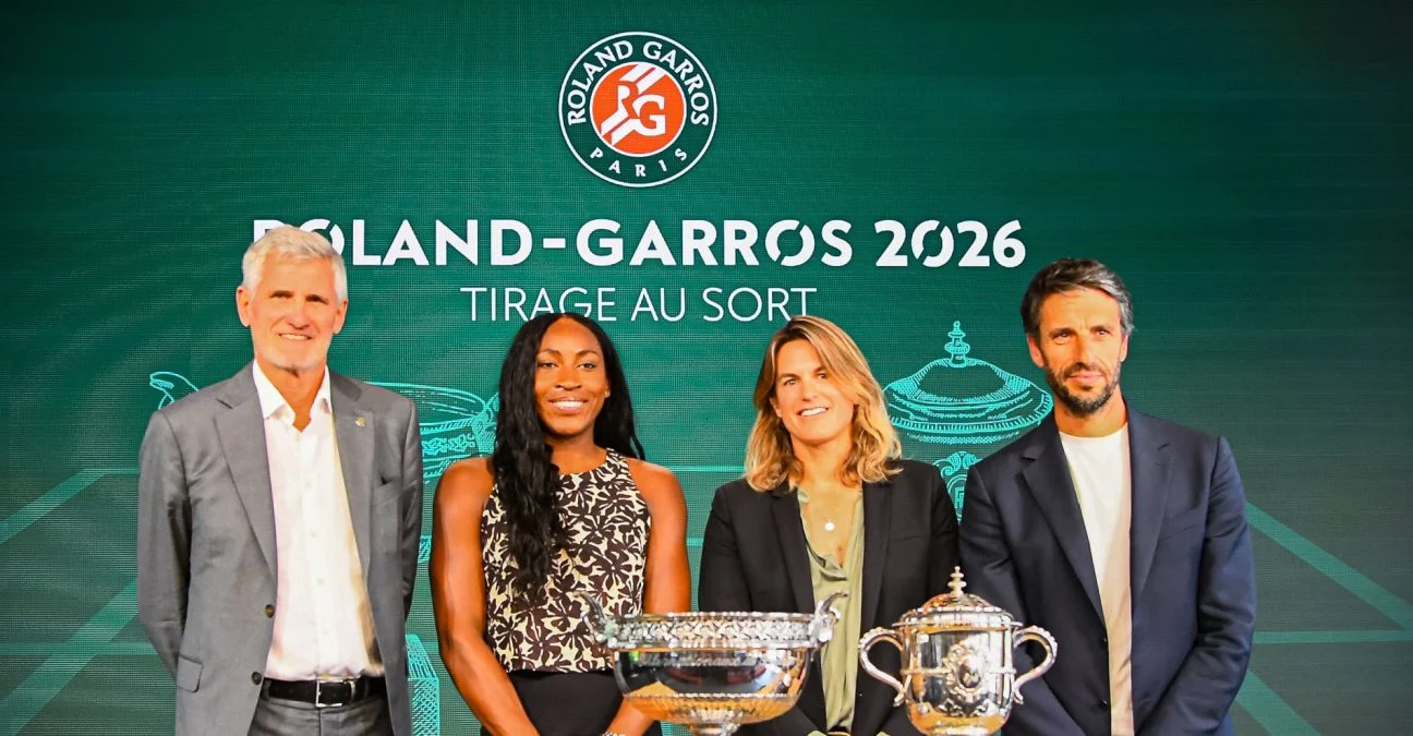 Gilles Moretton, Coco Gauff, Amélie Mauresmo, Tony Estanguet, draw 2026