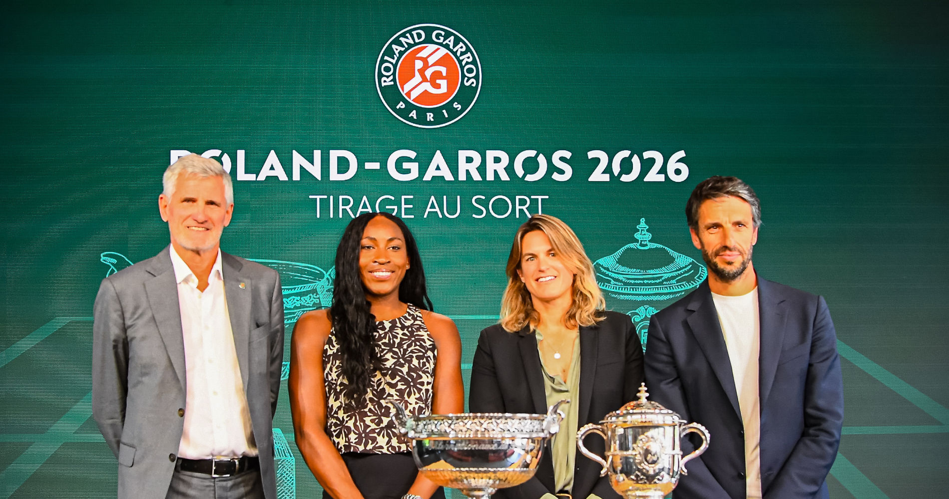 Gilles Moretton, Coco Gauff, Amélie Mauresmo, Tony Estanguet, draw 2026