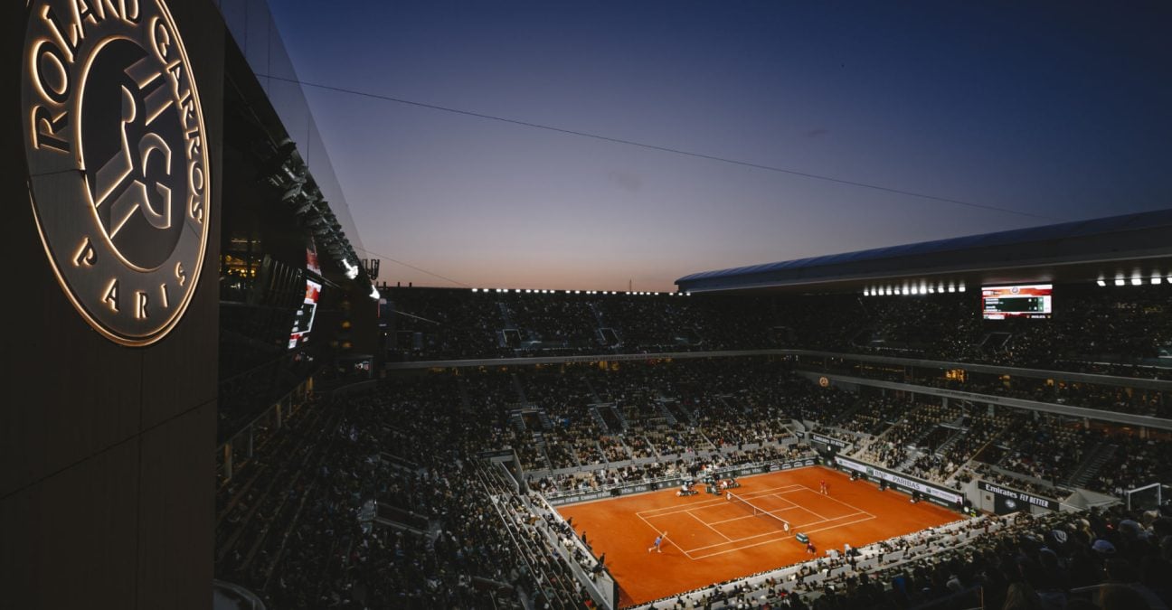 Roland-Garros, court Philippe-Chatrier, night session