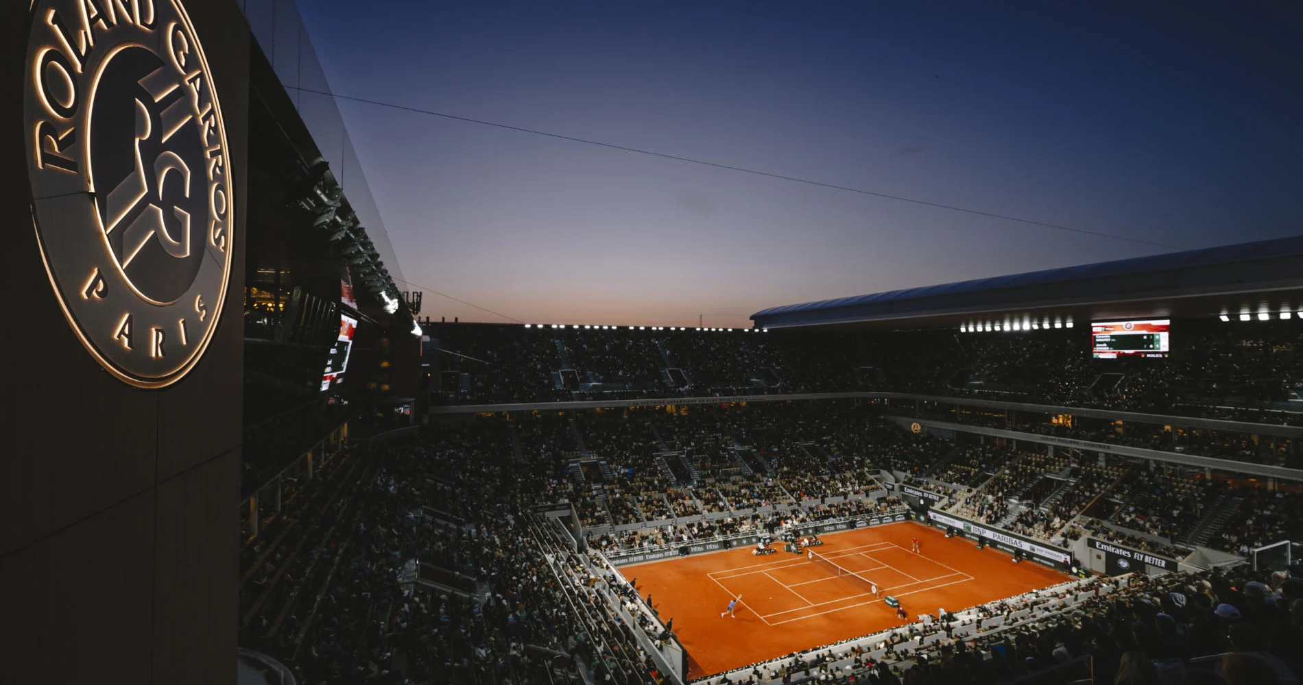 Roland-Garros, court Philippe-Chatrier, night session