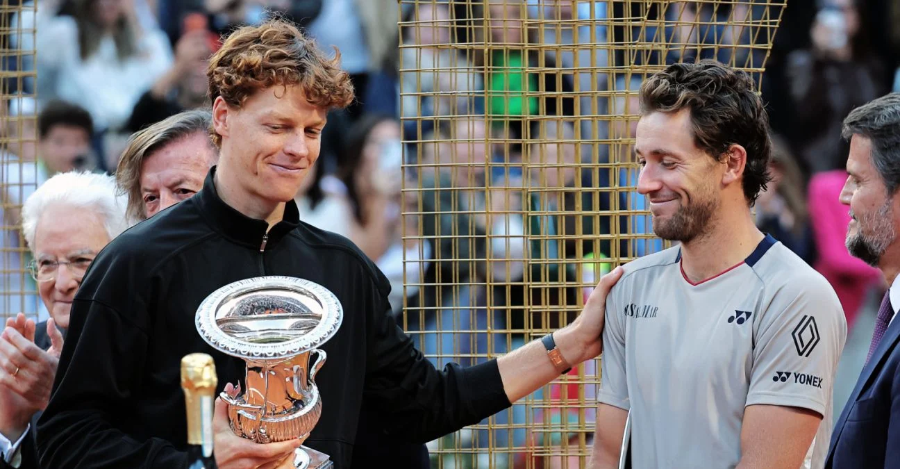 Jannik Sinner and Casper Ruud, Rome final 2026