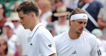 Raphaël Collignon and Alexander Zverev, Wimbledon 2026