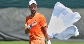 Novak Djokovic, practice before Wimbledon 2026