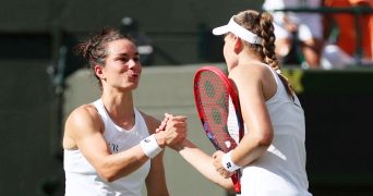 Loïs Boisson and Elena Rybakina, Wimbledon 2026